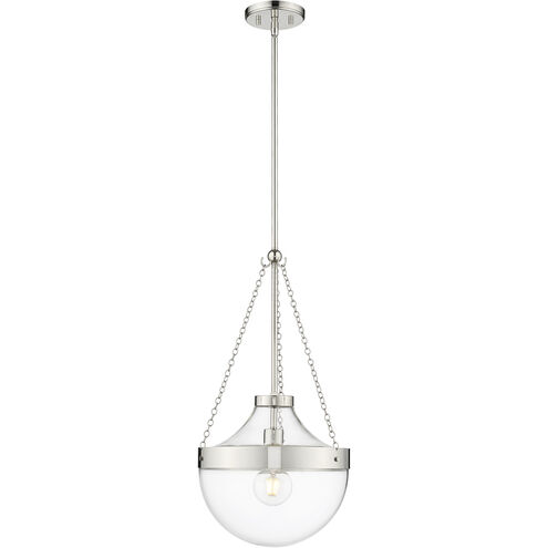 Clarra 1 Light 12 inch Polished Nickel Indoor Pendant Ceiling Light
